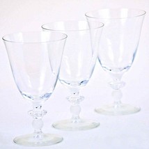 Cristal D Arques Durand La Clusaz Water Goblets Glass Frosted Ball Stem ... - $24.74