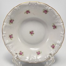 Winterling Rose Dot Berry Dessert Bowl 5in White Red Pink Floral Gold Trim - $14.00