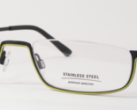 Look &amp; Feel BI 1209-15 Nero Opaco / Verde Lime Occhiali 54-19-145mm Germ... - $120.23 CAD