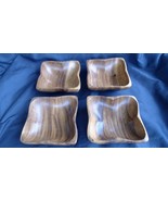 Monkey Pod Hand Crafted Salad / Desert Bowls 4 piece set- Made In Philli... - €29,30 EUR
