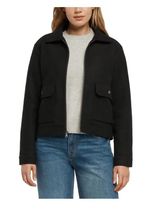 Banana Republic Womens Jacket Black Pockets Button Cuffs Soft Heavyweight - $54.99