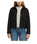 Banana Republic Womens Jacket Black Pockets Button Cuffs Soft Heavyweight - $76.67 CAD