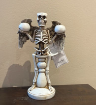Halloween Decor Martha Stewart 12” Skeleton w/ Wings Candle Holder NEW - £32.04 GBP