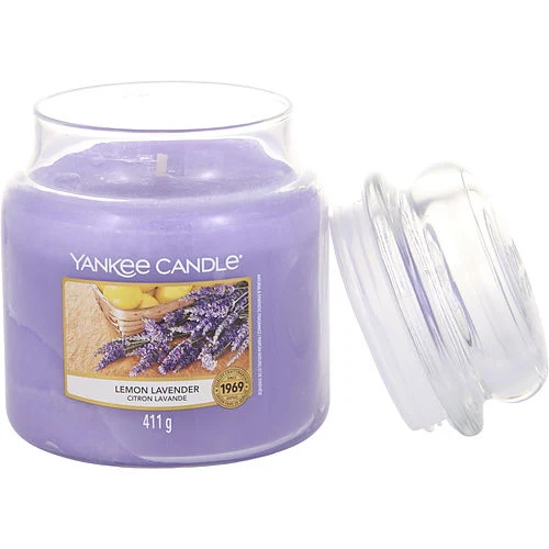 Yankee Candle Lemon Lavender 14.5 oz Scent Glass Jar, citrus floral, flower - £21.88 GBP