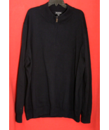 Jos A Bank Traditional Fit Navy Pima Cotton 1/4 Zip Long Sleeve Sweater ... - $23.79 CAD