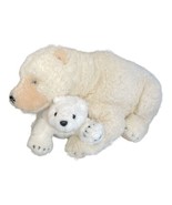 Vintage 1999 Discovery Channel White Polar Bear &amp; Cub 20” Plush Stuffed ... - £39.18 GBP