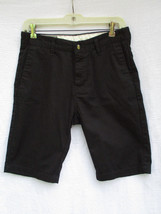 Volcom Corpo Class Shorts Mens Size 28 Black Bias Stitch Accent on Back Pockets - £14.88 GBP