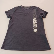 Under Armour Heat Gear Loose Loose Fit Women&#39;s Gray T-Shirt Size Small - $14.84