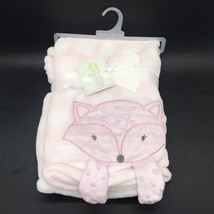 Baby Gear Fox Baby Blanket Minky Crinkle Paws Pink Vixen Sensory - $21.99