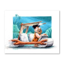 Signed THE FLINTSTONES Car Poster Print Wall Art 11x14 Unframed - $408.86 MXN