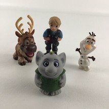 Disney Frozen Movie Mini Figures Topper Kristoff Sven Olaf Rock Troll Lot - £13.33 GBP