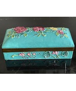 Antique Qing Dynasty Divided Aqua Porcelain Floral Box - £695.84 GBP
