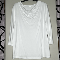 Women’s draped, three-quarter sleeve blouse, size 10 - £9.20 GBP