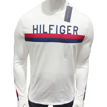 NWT TOMMY HILFIGER MSRP $57.99 MEN WHITE CREW NECK LONG SLEEVE T-SHIRT S... - £29.10 GBP