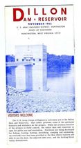 Dillon Dam &amp; Reservoir Brochure Map Ohio 1965 Corps Engineers - $11.88