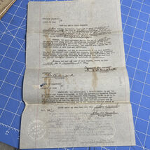 Antique Court Document Hanchett Bond Company Signed 1929 Cook County Notary - $225.19 MXN