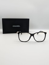 New Chanel CH3330 c.714 Square Eyeglasses Black &amp; Gold Frame - $228.00