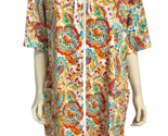 d&amp;Co Beach White, Gold, Purple, Red Print Hooded Sh Sl Hooded Coverup 2X - $28.49