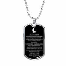 Express Your Love Gifts Psalm 23 Lord is My Shepherd Prayer Spanish Dog Tag Stai - £43.48 GBP