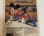 1987 Mickey Mouse Club Oreo Cookies Print Ad Advertisement pa21 - $12.86