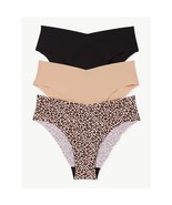 3 Pairs Joyspun Freecut Cheeky  Panties Leopard Nude Black Size 2XL XXL ... - £4.65 GBP