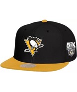 Mitchell &amp; Ness Pittsburgh Penguins 2-Tone Stanley Cup Patch Snapback Hat - £22.34 GBP