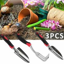 Garden Tools Set Aluminum Heavy Duty Gardening Kit Rubber 3 Piece Cast - £31.37 GBP