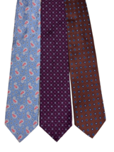 LOT OF 3 BROOKS BROTHERS 346 MEN&#39;S SILK TIES MADE IN USA Classic 3 1/4&quot; ... - $57.02