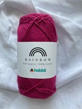 Hobbii Rainbow 8/4 Quality 100% Cotton, Color 83 (Cerise) - £7.97 GBP