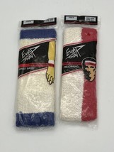 Vintage EvapAway Terry Cloth Wristband &amp; Headband Set Red White Blue 3pc - $13.10