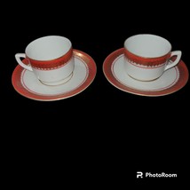 Vintage Czechoslovakia Demitasse Cups Saucers 2 Sets - £5.67 GBP