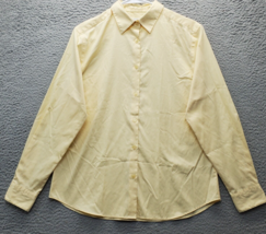 Pendleton Shirt Top Womens Size 6 Yellow Solid Cotton Long Sleeve Button Down - £15.71 GBP