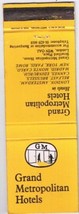 Matchbook Cover Grand Metropolitan Hotels London United Kingdom - $3.95