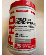GNC PRO CREATINE MONOHYDRATE 18 OZ UNFLAVORED NEW 01/2029 - $50.00 CAD