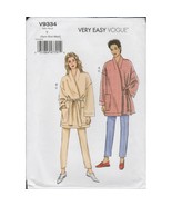 Very Easy Vogue 9334 Loose Bathrobe Jacket, Wrap Jacket, Tapered Pants P... - £15.40 GBP