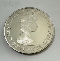 1981 Royal Wedding Jersey 2 Pounds Silver Coin Cased Commemorative - $28.71