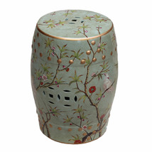 Vintage Style Famille Verte Porcelain Garden Stool - £246.07 GBP