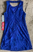 NWT Beautiful Scarlett Cocktail Party Wedding Dress Color Royal Blue Size 12 - £31.31 GBP