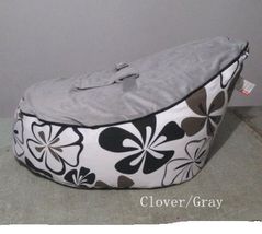Newest Canvas Gray Cover Baby Bean Bag Snuggle Bed Portable Seat Without... - £39.49 GBP