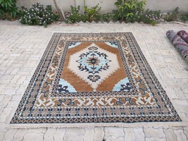 Beige Oushak Rug Handmade Area Carpet for Bedroom Floral Rugs Dhurrie Rugs - £216.70 GBP+