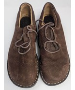 Born Brown Suede Oxford Shoes Lace Up Style Loafer Women Size 7/38 MW B4262 - £12.27 GBP