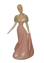 1994 Mattel Barbie in pink gown figure 4” PVC Figure Enesco Enchanted Ev... - $14.43