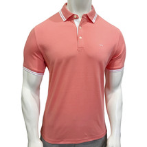 NWT MICHAEL KORS MSRP $64.99 MENS CARIBAN PINK SHORT SLEEVE POLO SHIRT S... - $41.23 CAD