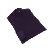 Men PRINCELY Italian Wool Blend Pullover Mock Slim 84001-00 Poker Purple 120 image 6
