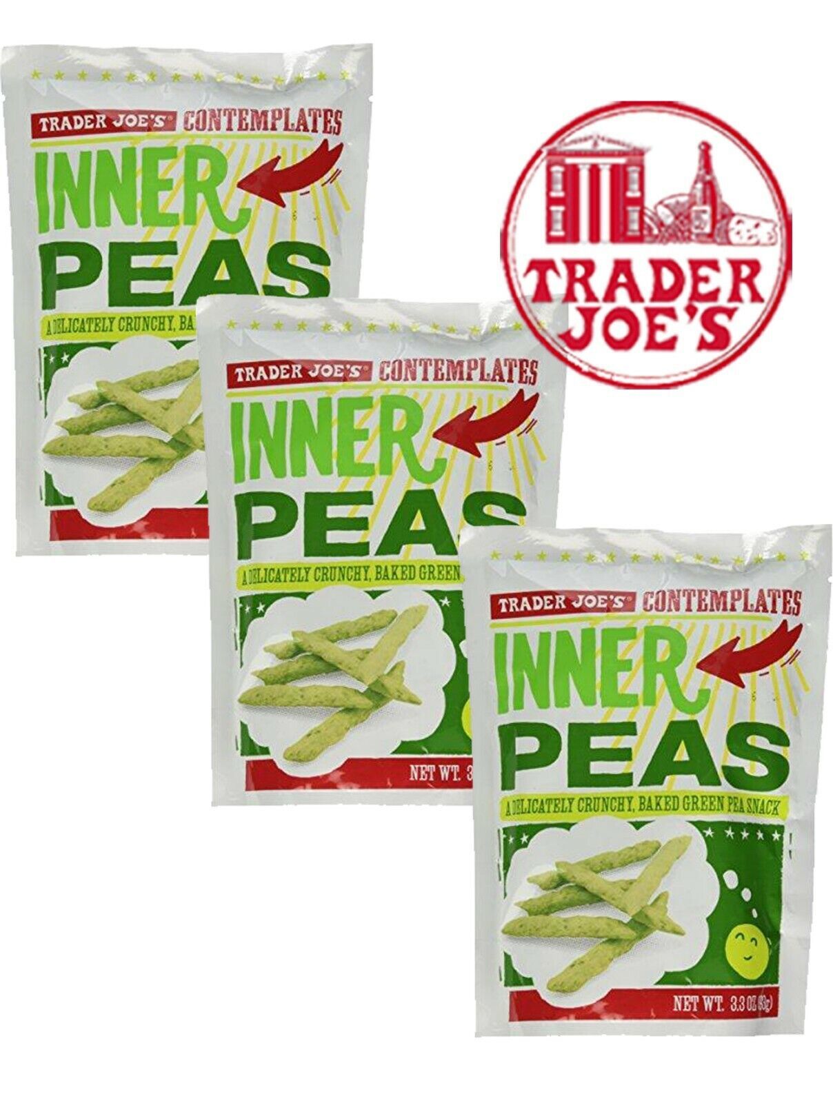  Trader Joe&#39;s Contemplates Inner Peas (Pack of Three)  - $11.75