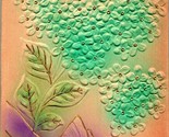 Airbrushed High Relief Embossed Lilacs Loving Greetings Valentines DB Po... - $5.89