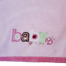 Just One Year Carters Ladybug Pink Plush Fleece Baby Girl Blanket Soft L... - $21.18