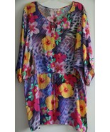 Nanette Lepore Swim Cover-Up Dress Tunic XS Tropical Multi Floral New - £55.05 GBP