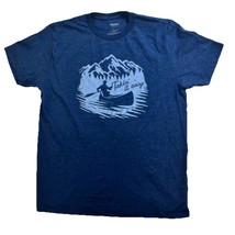 Sonoma Goods For Life Mens Takin&#39; It Easy Rafting Print Blue Shirt Medium - $9.41