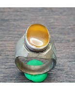 Antiguo anillo vintage haqiq con piedra central de ágata yemení akik Regalo - €33,81 EUR